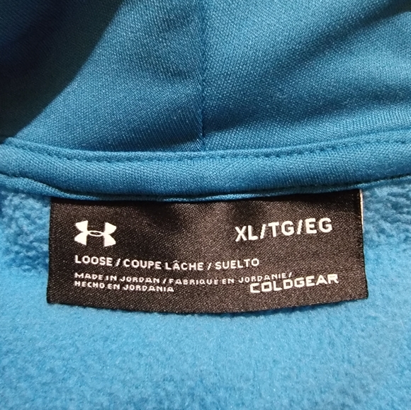 Men's Blue Under Armour Hoodie size XL - Picture 3 of 7